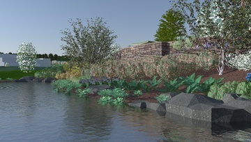 Terrace from Pond level